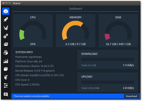 Изображения взяты с официального сайта Stacer